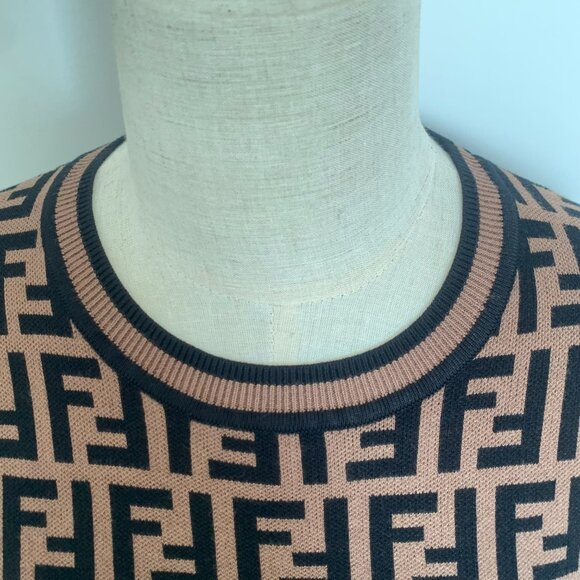 Fendi Black and Brown Forever Fendi Dress - Picture 6 of 9